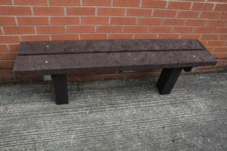 brown heavy duty plastic bench