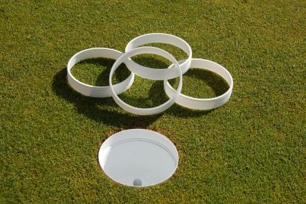 golf hole soil retaining rings