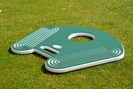 hole cutter guide for golf course manager