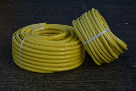 yellow irrigation hose